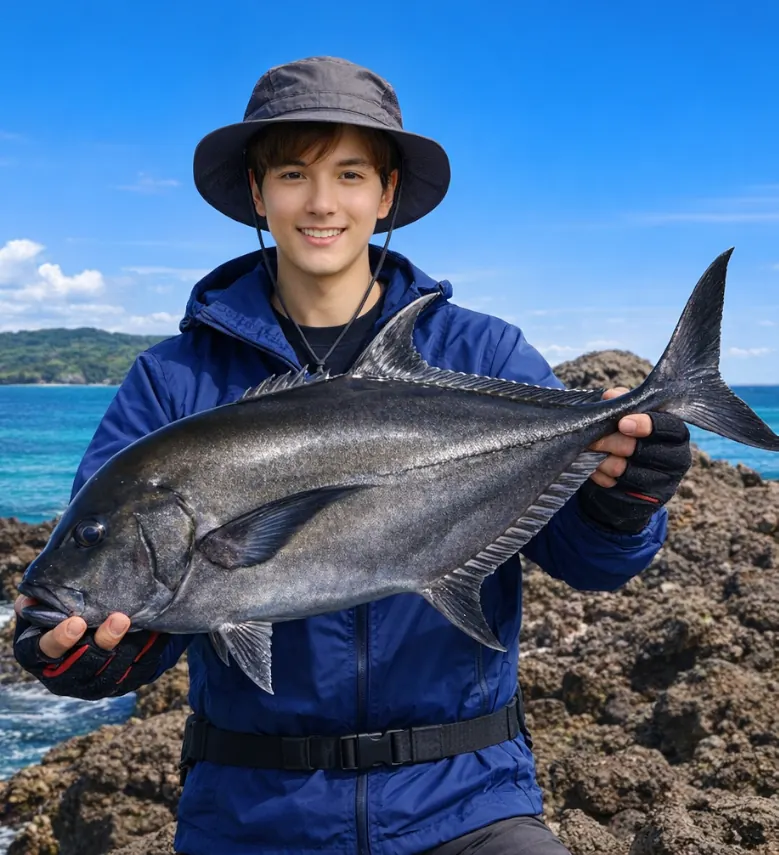 小笠原諸 母島でカッポレの釣果を得た久良木.webp